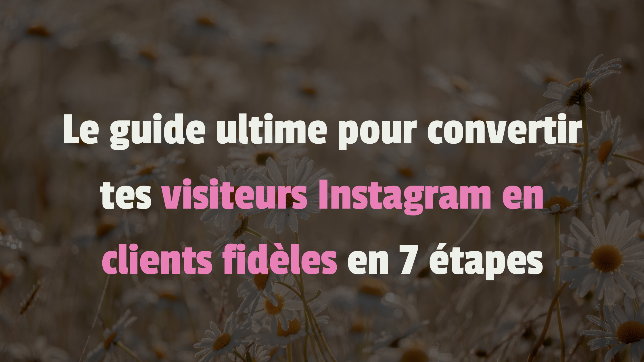 Le guide ultime pour convertir tes visiteurs Instagram en clients fidèles en 7 étapes
