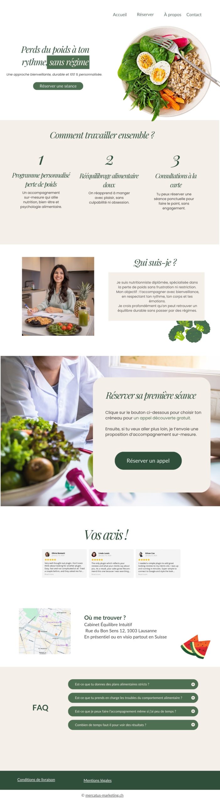 Site internet pour nutritionniste Site internet pour nutritionniste